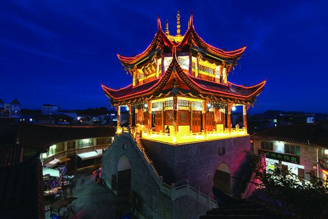 会理古城钟鼓楼夜景  付永鹏 摄.jpg