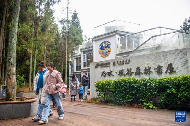 1765789102719958.jpg 图4 12月13日,游客从“冷水风谷休闲度假营地”的“森林书屋”前走过。 拷贝.jpg