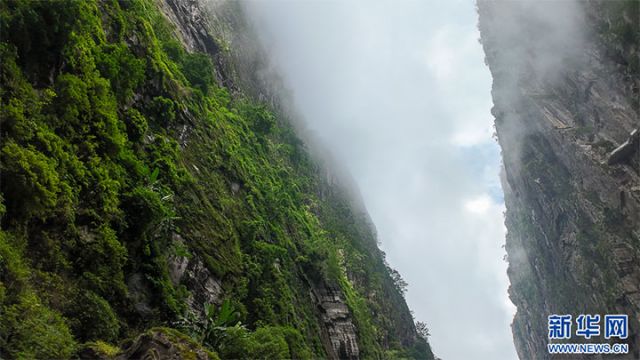 图4  石门关的悬崖峭壁（7月11日摄）。新华网发（刘东 摄） 拷贝.jpg